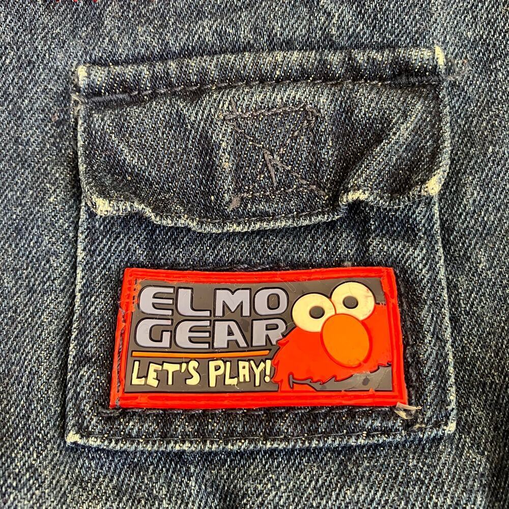 Sesame Street Baby Sz 18 mo Vintage 90s Denim Bib Style Shortalls Overalls - Picture 4 of 16
